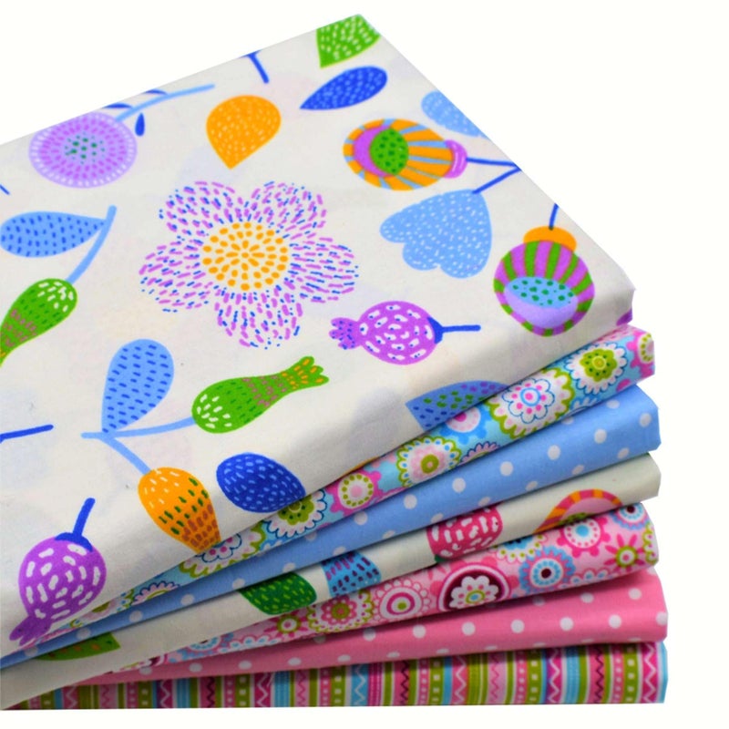iNee Floral Fat Quarters Quilting Fabric Bundles for Quilting Sewing Crafting, 18 x 22 inches, (Floral) - Image 1